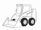 Skid Loader Steer sketch template