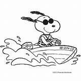 Snoopy Woodstock Charlie Ride Boating Colorare Racer sketch template
