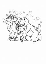 Coloring Barney Pages Friends Kids Visit Care Party sketch template