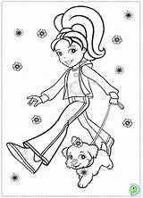 Polly Dinokids Colouring sketch template