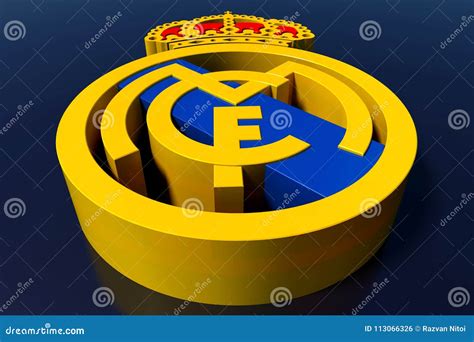 real madrid football team logo editorial  rendering editorial photo