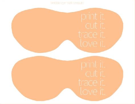 printable eye mask templates easy sew project