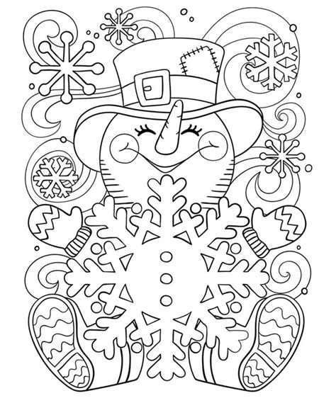 happy  snowman  printable coloring page crayolacom