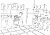 Coloring Pages Furniture House Colouring Color Comments Dots sketch template