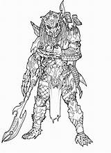 Predator Alien Coloriage Depredador Xenomorph Predators sketch template