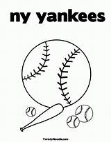 Coloring Yankees York Popular sketch template