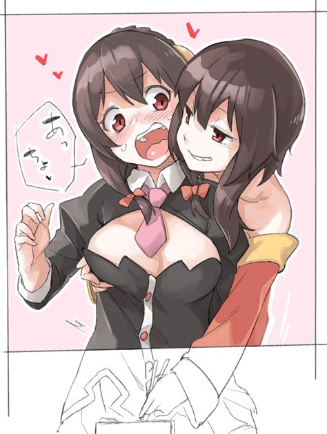 megumin and yunyun kono subarashii sekai ni shukufuku wo drawn by