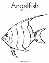 Coloring Pages Fish Angelfish Angel Pez Noodle Print Twisty Colouring Printable Twistynoodle Outline Template Drawings Color Sheets Easy Kindergarten sketch template