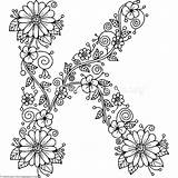 Coloring Letter Pages Alphabet Letters Floral Flower Adult Printable Getcoloringpages 塗り絵 アルファベット する 選択 ボード 無料 Choose Board 刺繍 Instant sketch template