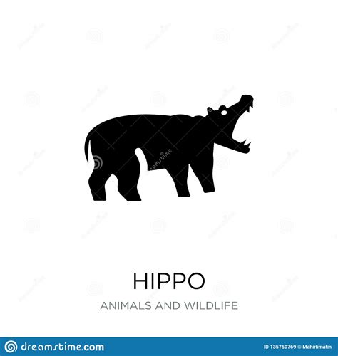 hippo icon  trendy design style hippo icon isolated  white
