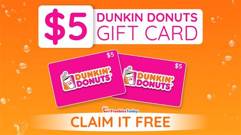 dunkin donuts gift card getfreebiestodaycom