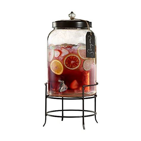 Style Setter 210235 Gb 3 Gallon Glass Beverage Drink Dispensers With