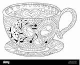 Zentangle Adornos Taza Abstractos Adultos sketch template