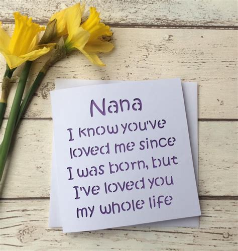 card  nana mothers day card mothers day nana nana etsy uk