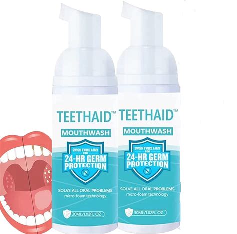 mua 2 teethaid mouthwashes toothpaste foam eliminate bad breath