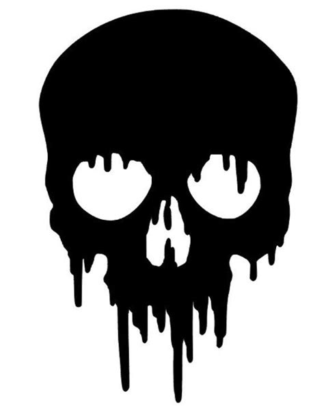 dripping skull svg for craft machines cricut cameo silhouette etsy in