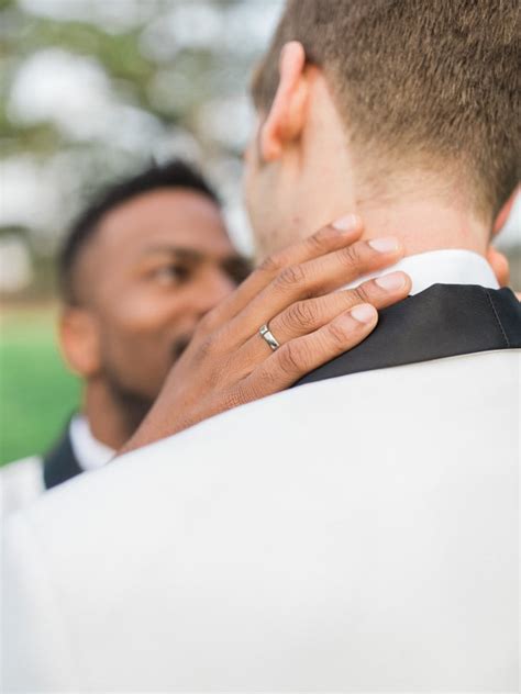 groom sees color for the first time at his wedding popsugar love
