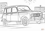 Renault Coloring Pages 4l Cars Drawing sketch template