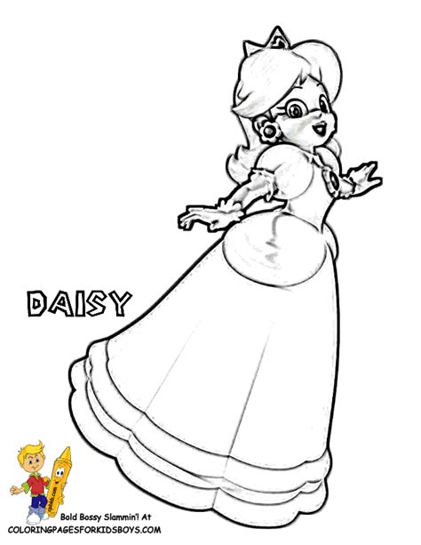 paper princess daisy coloring pages
