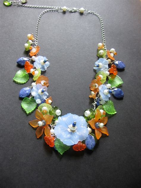 ideas  jewelry crafts lucite flowers  pinterest