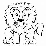 Lion Coloring Kids Animals Pages Color Print sketch template
