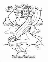 Ascension Resurrection Activities Revelations Divyajanani Wait 101coloring sketch template