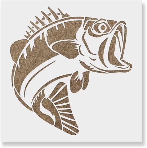 fish stencil printable customize  print