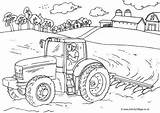 Tractor Colouring Coloring Pages Farm Farmer Activityvillage Scene Printable sketch template