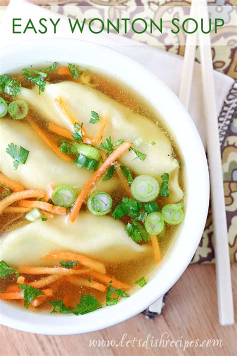 easy wonton soup lets dish recipes