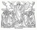 Ascension Coloring Jesus Clipart Popular sketch template