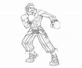 Tekken Coloring Tournament Tag Steve Fox Pages Smile Cartoon Jin Template Another sketch template