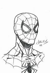 Spiderman Spider Man Drawing Drawings Easy Face Pencil Sketch Cartoon Sketches Color Web Simple Coloring Draw Template Pages Amazing Getdrawings sketch template
