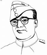 Bose Chandra Netaji Subhas Subhash Biography Leader Indian sketch template