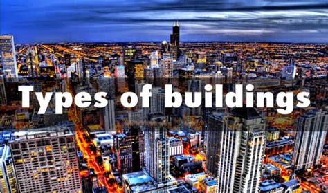 types  buildings classification  buildings depending  occupancy