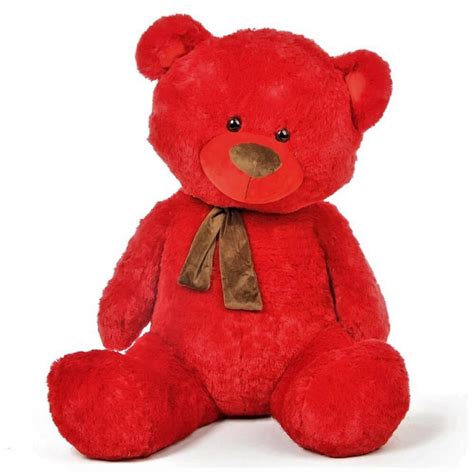 lovable red teddy bear blooms