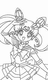 Coloring Sailor Chibi sketch template
