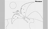 Pterosaur sketch template