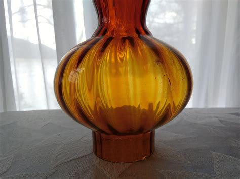 Amber Replacement Beveled Stained Glass Oil Lamp Shade Hurricane Light