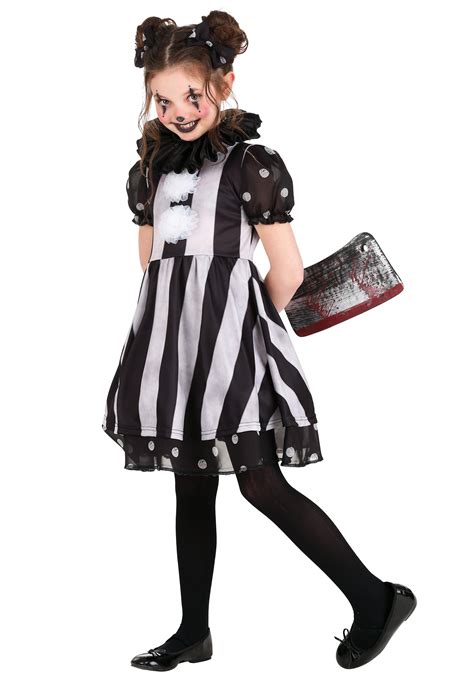 dark circus clown costume for girls