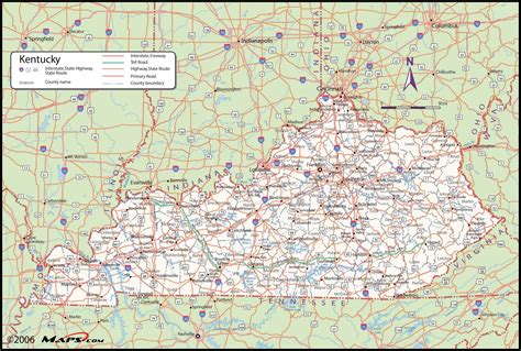 kentucky county wall map mapscomcom