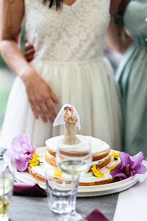 Toppers On A Lesbian Wedding Cake By Vegterfoto Stocksy United