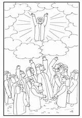 Hemelvaart Hemelvaartsdag Gelovenisleuk Omnilabo Knutselen Downloaden Goede sketch template