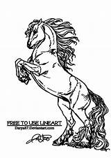 Rearing Horses Coloring Pages Getcolorings Color Getdrawings sketch template