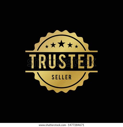 trusted seller logo design template stock vector royalty