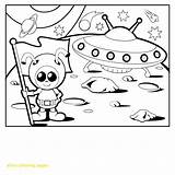 Alien Coloring Pages Printable Aliens Cute Kids Colour Vs Monster Spaceship Color Print Earth Suddenly Getcolorings Ben Cool Clipartxtras sketch template