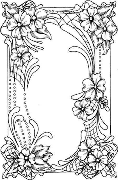 border design flower border coloring pages dream  stardoll