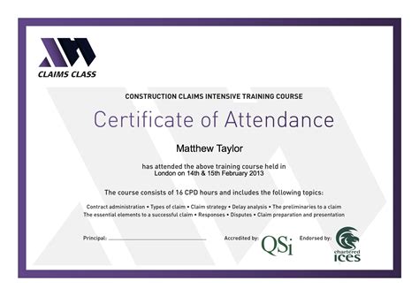 certificate attendance certificates templates