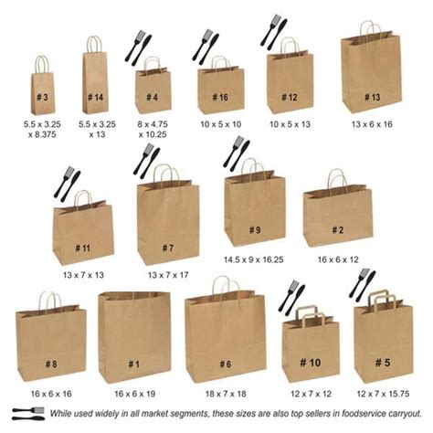standard sizes  paper bags iucn water