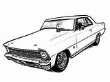 Coloring Pages Chevy Cars Classic Color Chevelle Car Tocolor Copo Template 1956 Camaro Place Sketch Colour sketch template