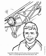 Coloring Pages Charles Lindbergh History American Kids St Louis Spirit Amelia Sheets Earhart Colouring Printables Drawing Printable Usa Print Color sketch template
